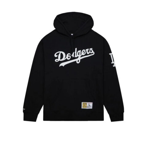 Mitchell & Ness Los Angeles Dodgers Game Time Fleece Pullover Hoodie Black