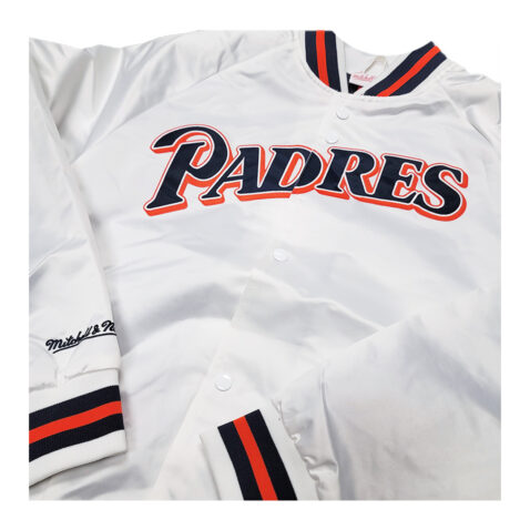 Mitchell & Ness San Diego Padres Lightweight Satin Jacket White