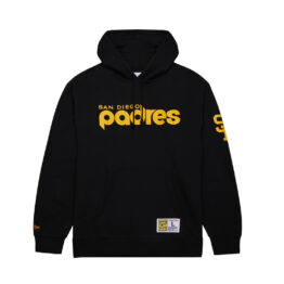 Mitchell & Ness San Diego Padres Game Time Fleece Pullover Hoodie Black