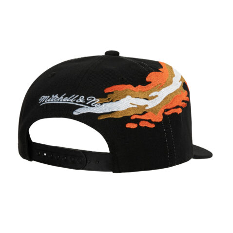 Mitchell & Ness Anaheim Ducks Vintage Paintbrush Adjustable Snapback Hat Black