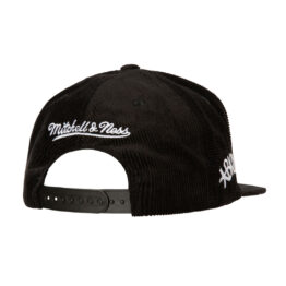 Mitchell & Ness Brooklyn Nets All Directions Corduroy Adjustable Snapback Hat Black