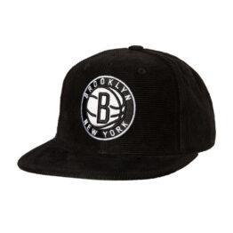 Mitchell & Ness Brooklyn Nets All Directions Adjustable Snapback Hat Black