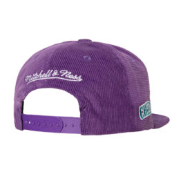 Mitchell & Ness Charlotte Hornets All Directions Corduroy Adjustable Snapback Hat Purple