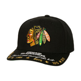Mitchell & Ness Chicago Blackhawks Against the Best Pro Adjustable Snapback Hat Black