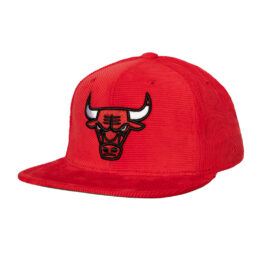 Mitchell & Ness Chicago Bulls All Directions Corduroy Adjustable Snapback Hat Red