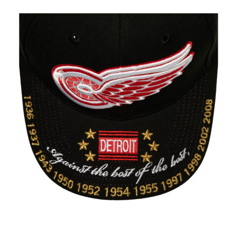 Mitchell & Ness Detroit Red Wings Vintage Against the Best Pro Adjustable Snapback Hat Black