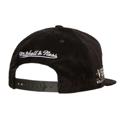 Mitchell & Ness Las Vegas Knights All Directions Corduroy Adjustable Snapback Hat Black - Image 2