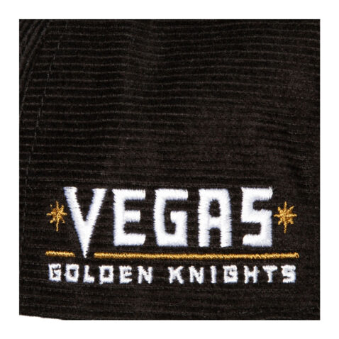 Mitchell & Ness Las Vegas Knights All Directions Corduroy Adjustable Snapback Hat Black