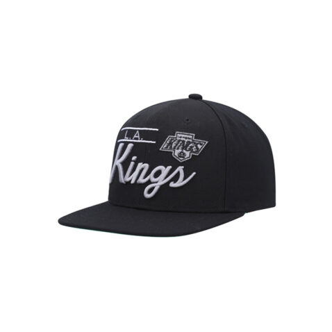 Mitchell & Ness Los Angeles Kings Retro Lock Adjustable Snapback Hat Black