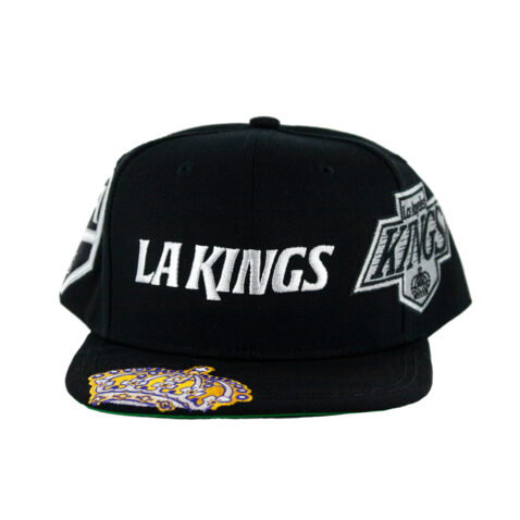 Mitchell & Ness Los Angeles Kings Vintage Landed Adjustable Snapback Hat Black - Image 2
