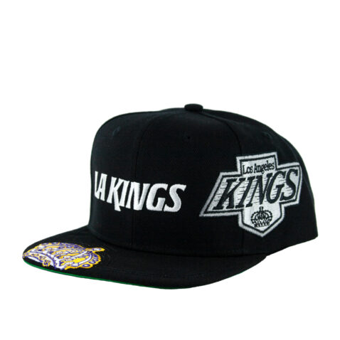 Mitchell & Ness Los Angeles Kings Vintage Landed Adjustable Snapback Hat Black