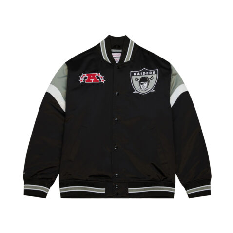 Mitchell & Ness Oakland Raiders Heavyweight Satin Jacket Black