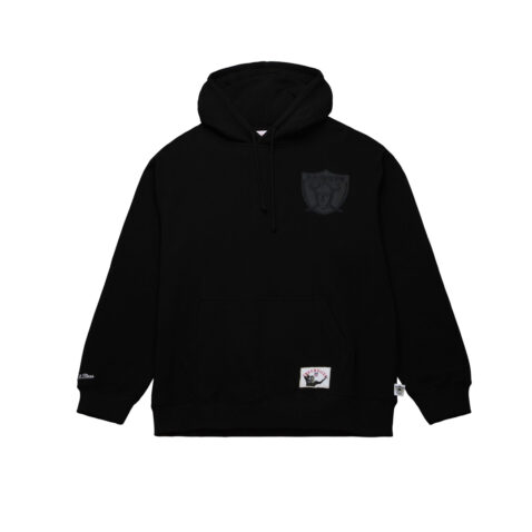 Mitchell & Ness Oakland Raiders Tonal Logo Heavyweight Fleece Hoodie Black