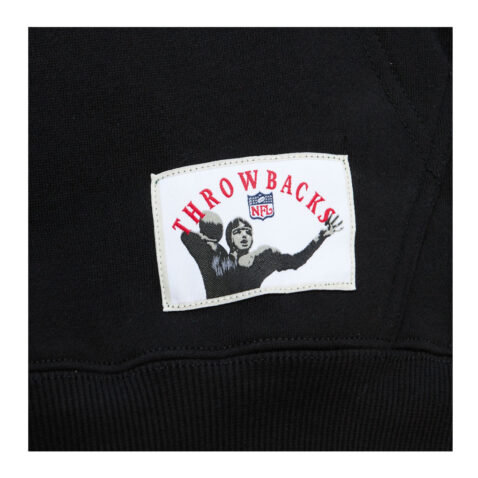 Mitchell & Ness Oakland Raiders Tonal Logo Heavyweight Fleece Hoodie Black - Image 4