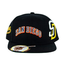 Mitchell & Ness San Diego Padres Landed Adjustable Snapback Hat Black