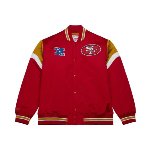 Mitchell & Ness San Francisco 49ers Heavyweight Satin Jacket Red