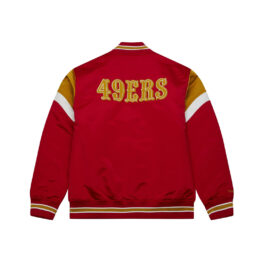 Mitchell & Ness San Francisco 49ers Heavyweight Satin Jacket Red