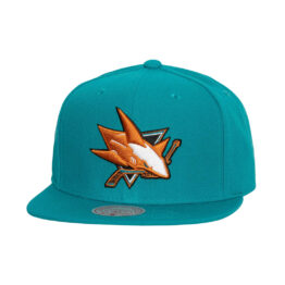 Mitchell & Ness San Jose Sharks Alternate Flip Adjustable Snapback Hat Teal