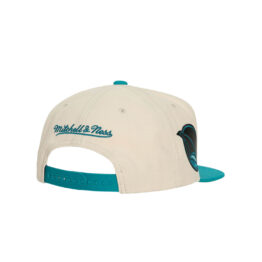 Mitchell & Ness San Jose Sharks Vintage Off-White Adjustable Snapback Hat White Black