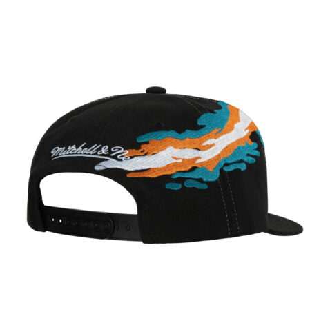 Mitchell & Ness San Jose Sharks Vintage Paintbrush Adjustable Snapback Hat Black