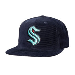 Mitchell & Ness Seattle Kraken All Directions Adjustable Snapback Hat Navy Blue