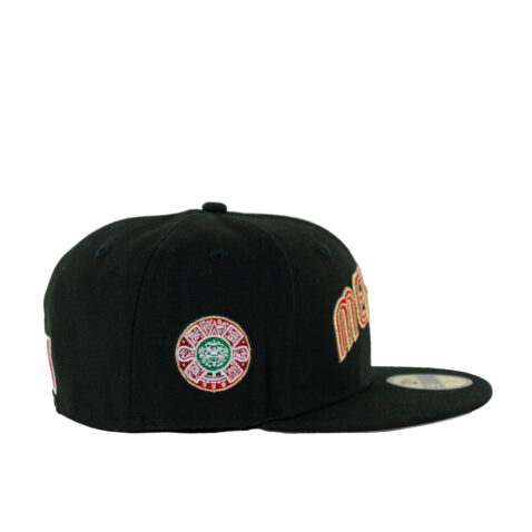 New Era 59Fifty Mexico Gold Cup Fitted Hat Black Red Metallic Gold - Image 2