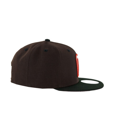 New Era 59Fifty Mexico Mocha Pinky Two Tone Fitted Hat Burnt Wood Brown Pink Black - Image 2
