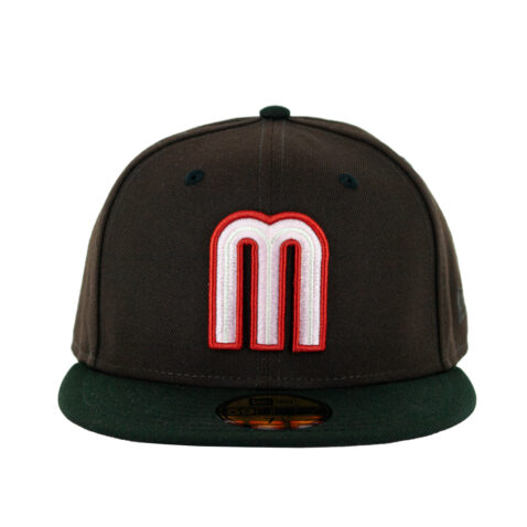 New Era 59Fifty Mexico Mocha Pinky Two Tone Fitted Hat Burnt Wood Brown Pink Black - Image 5
