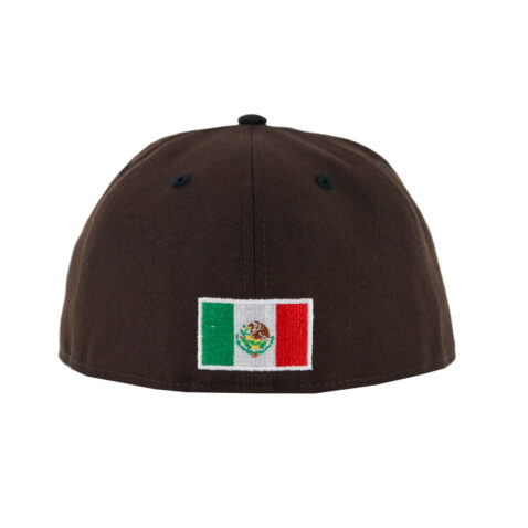 New Era 59Fifty Mexico Mocha Pinky Two Tone Fitted Hat Burnt Wood Brown Pink Black - Image 6