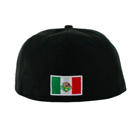 New Era 59Fifty Mexico Gold Cup Fitted Hat Black Red Metallic Gold - Image 6