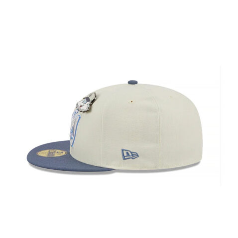 New Era 59Fifty Anaheim Angels The Elements Air Fitted Hat Chrome White Slate Blue - Image 5