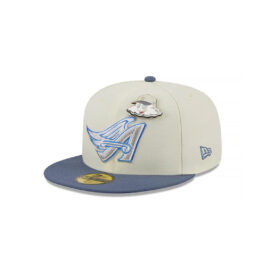 New Era 59Fifty Anaheim Angels The Elements Air Fitted Hat Chrome White Slate Blue