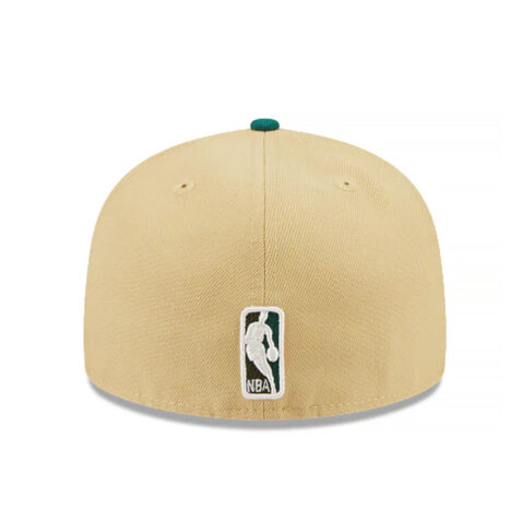 New Era 59Fifty Golden State Warriors The Elements Earth Fitted Hat Vegas Gold Emerald Green - Image 5