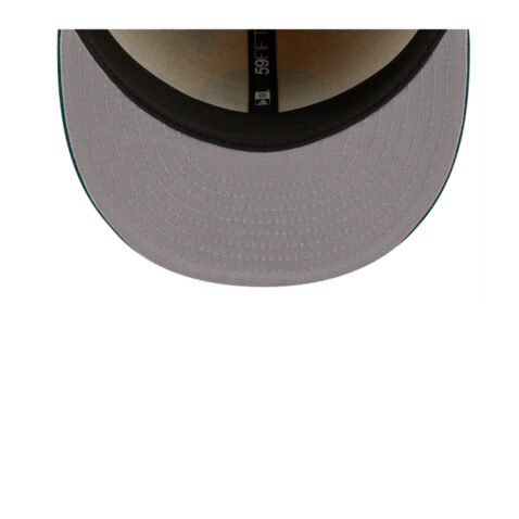New Era 59Fifty Golden State Warriors The Elements Earth Fitted Hat Vegas Gold Emerald Green - Image 7