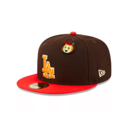 New Era 59Fifty Los Angeles Dodgers The Elements Fire Fitted Hat Burnt Wood Brown H Red