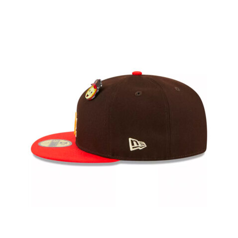 New Era 59Fifty Los Angeles Dodgers The Elements Fire Fitted Hat Burnt Wood Brown H Red