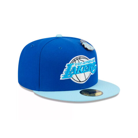 New Era 59Fifty Los Angeles Lakers The Elements Water Fitted Hat Doscientos Blue Majestic Blue - Image 3