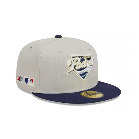 New Era 59Fifty San Diego Padres Lake Elsinore Storm Farm Team Fitted Hat Stone Light Navy