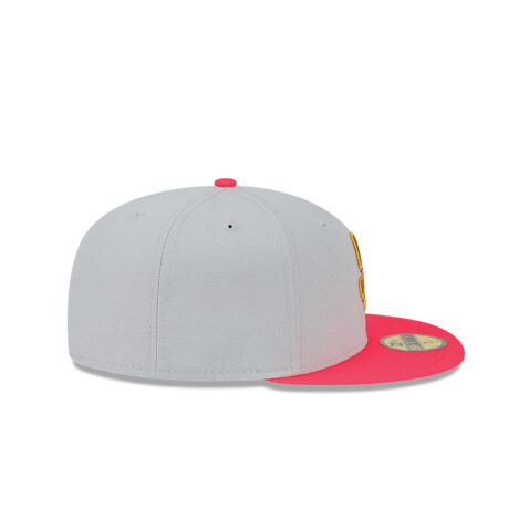 New Era 59Fifty San Diego Padres Metallic City Fitted Hat Gray Metallic Gold Pink - Image 4