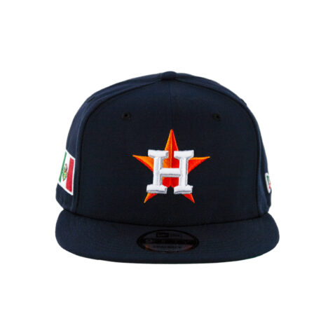 New Era 9Fifty Houston Astros Mexico Adjustable Snapback Hat Dark Navy Orange