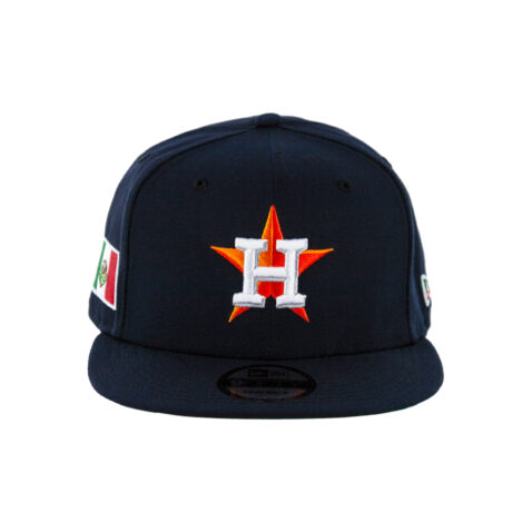 New Era 9Fifty Houston Astros Mexico Adjustable Snapback Hat Dark Navy Orange - Image 2