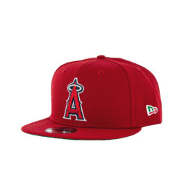 New Era 9Fifty Los Angeles Angels of Anaheim Mexico Adjustable Snapback Hat Scarlet Red White