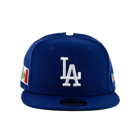 New Era 9Fifty Los Angeles Dodgers Mexico Adjustable Snapback Hat Dark Royal Blue White - Image 2