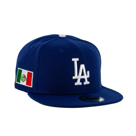 New Era 9Fifty Los Angeles Dodgers Mexico Adjustable Snapback Hat Dark Royal Blue White