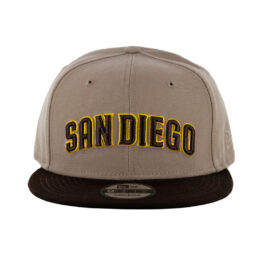 New Era 9Fifty San Diego Padres Jersey Hook Arch Word Logo Snapback Adjustable Hat Camel Burnt Wood Brown