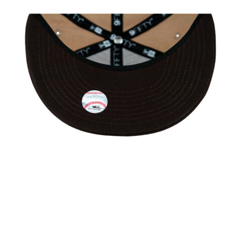 New Era 9Fifty San Diego Padres Jersey Hook Arch Word Logo Snapback Adjustable Hat Camel Burnt Wood Brown - Image 5