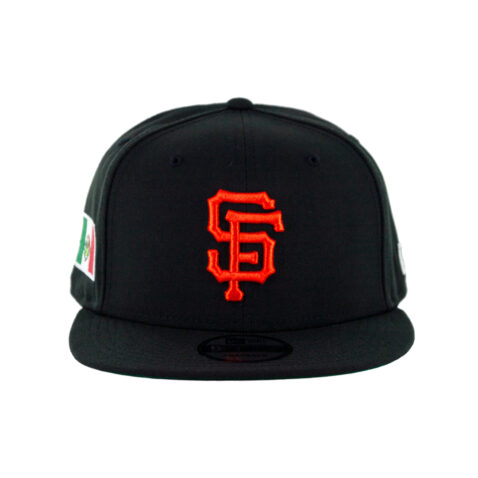 New Era 9Fifty San Francisco Giants Mexico Adjustable Snapback Hat Black Orange - Image 2