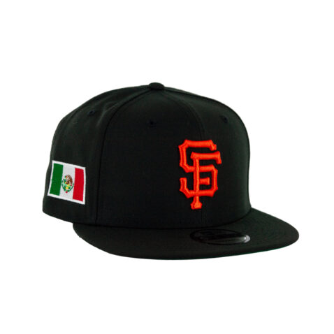 New Era 9Fifty San Francisco Giants Mexico Adjustable Snapback Hat Black Orange - Image 3