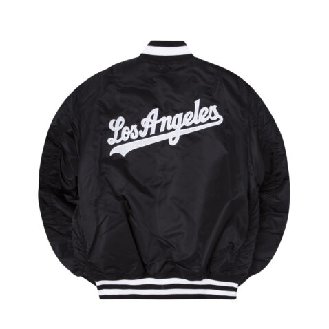 New Era x Alpha Industries Los Angeles Dodgers MA-1M  Reversible Bomber Jacket Black