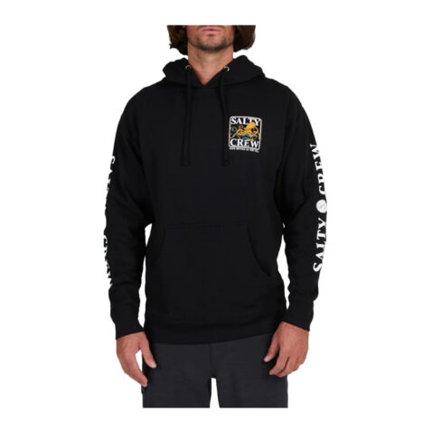 Salty Crew Ink Slinger Hood Pullover Fleece Black